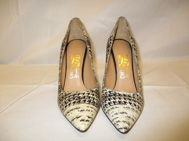 Salvatore Ferragamo-Susi Houndstooth Pumps - Couture Traders